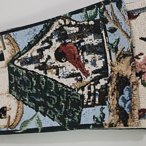 2 Vintage Tapestries Welcome Bird Lovers Cottagecore Decor Approx 36X6 - Picture 5 of 13